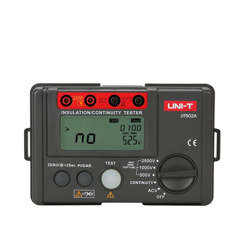 UNI-T UT502A UNI-T Insulation Resistance Tester Digital Megometer Megohmmeter Ohm Tester Auto Range Backlight