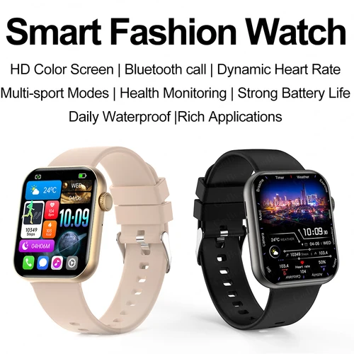 Imagen 2 del producto 2025 nuevo reloj inteligente pantalla completamente táctil Bluetooth llamada AI voz ritmo cardíaco relojes impermeables pulsera deportiva reloj inteligente para mujer