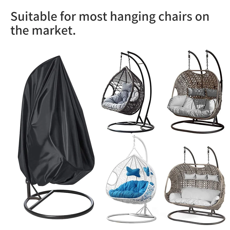 Outdoor Hanging Chair Rainproof Covers Swinging Egg Chair Sunscreen Covers Pod Chair Furniture Waterproof Protective Case