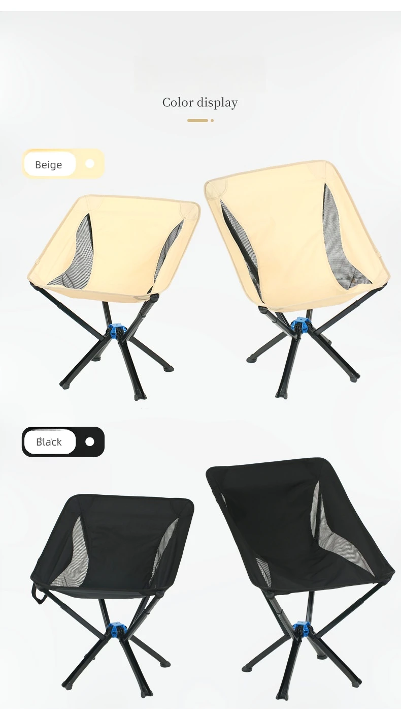 Factory direct aluminum alloy outdoor portable folding chair camping moon chair picnic director chair fishing bench