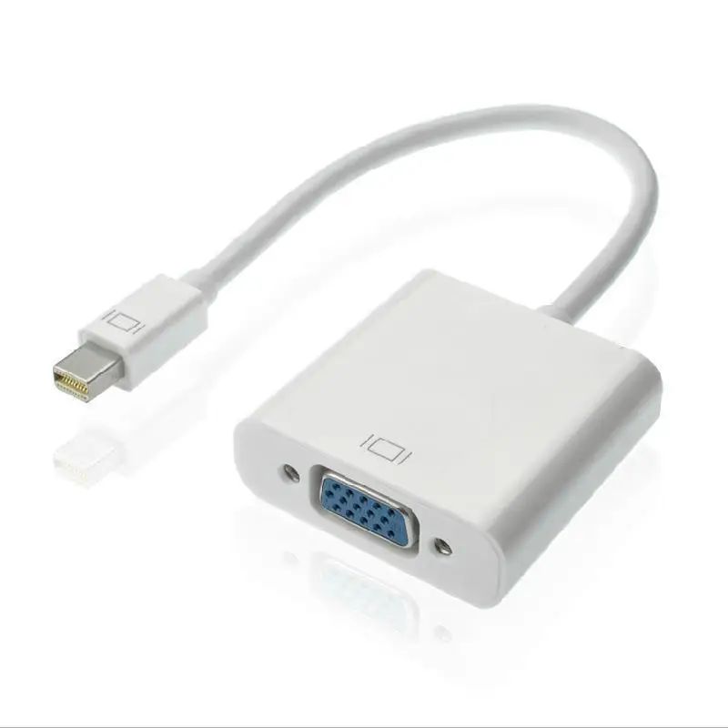 Cable adaptador Mini DP a VGA HD; Convertidor MiniDP a VGA para computadora Apple para monitorear