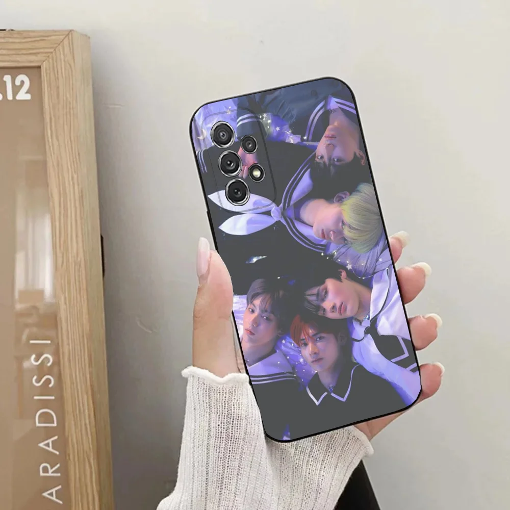 Kpop Phone Case For Samsung Galaxy A20,A21s,A22,A31,A32,A52,A53,A72,73,A80,A91Soft T-Txts Boy B-Band Black Cover