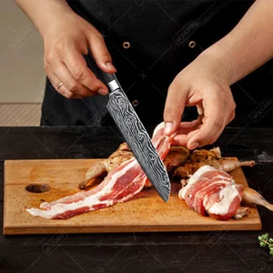 Japanese professional carbon steel knife, santoku peeling kitchen knife, chef knives and accessories, wooden handle 6 Main Sales Japanese Knives - №3