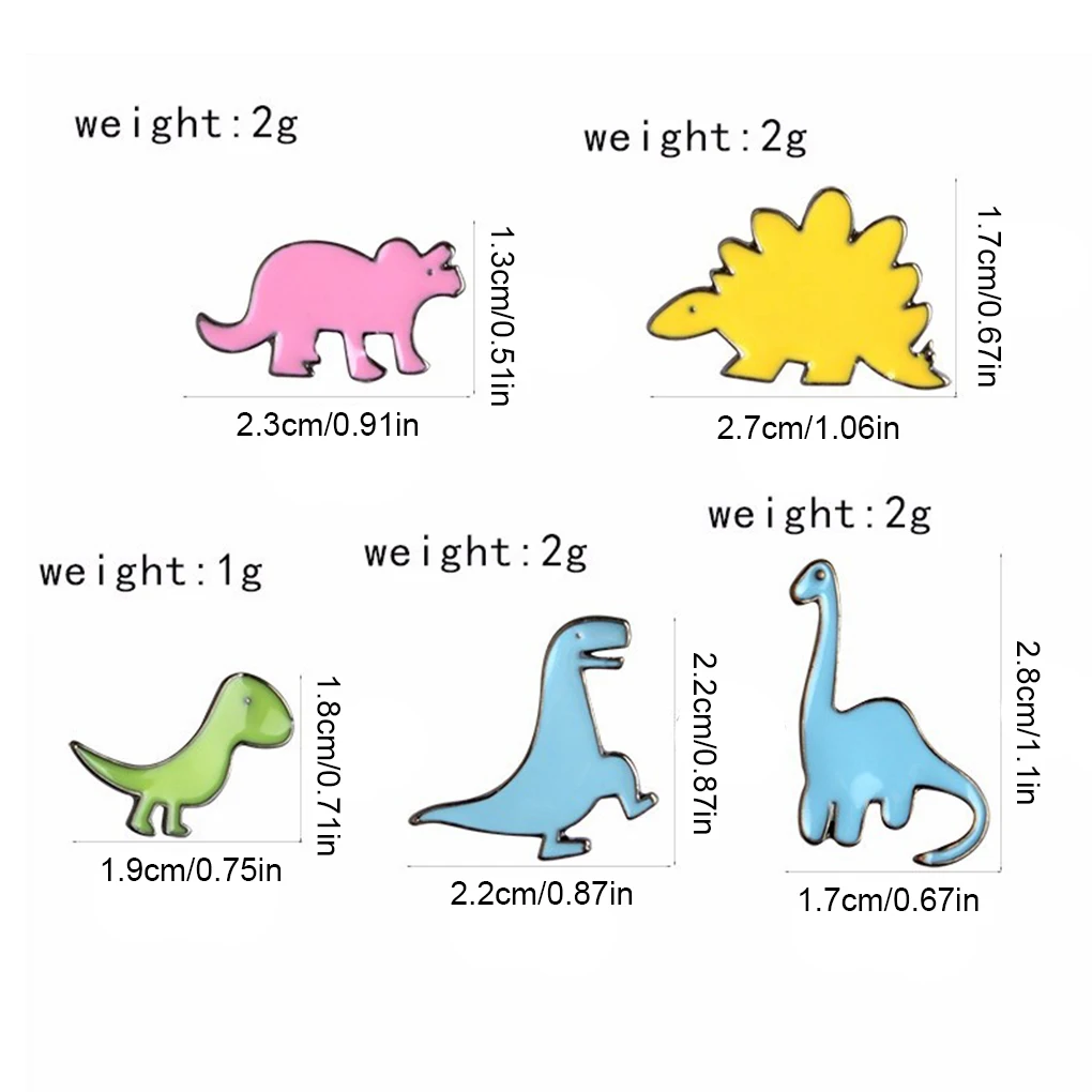 Brooches Cartoons Dinosaur Enamel Lapel Pins Back Badge Dress Clips Kids Children Party Favors Craft Accessories image 5