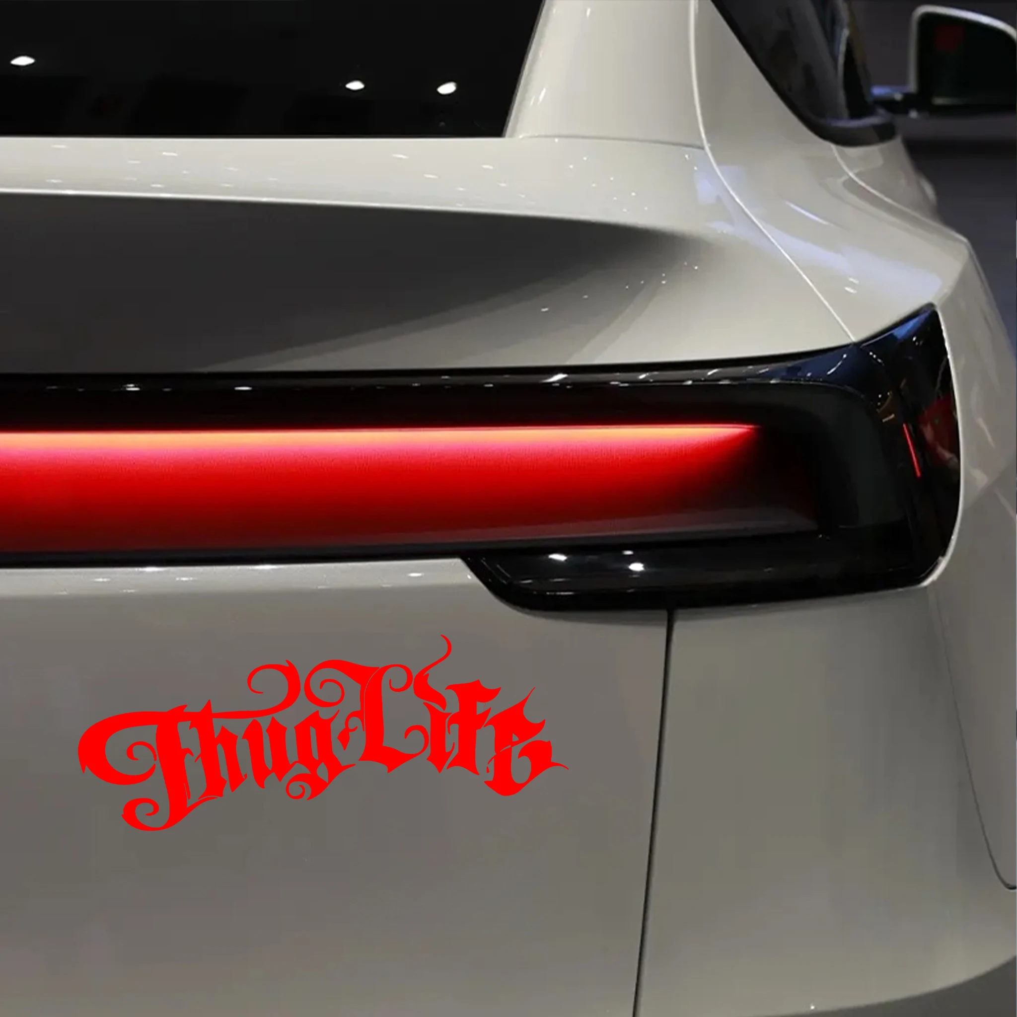 

Универсальные виниловые наклейки DIY для боковых панелей, переднего обтекателя, окон и багажника автомобиля, 1 шт., водонепроницаемые наклейки Thug Live для мотоциклов