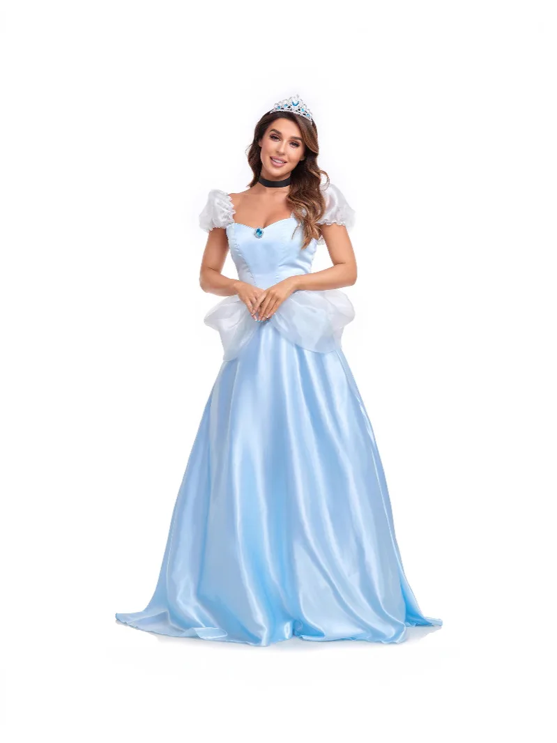 Cinderella princess dress, holiday costume, masquerade role-playing cosplay princess dress, Halloween costume view 2