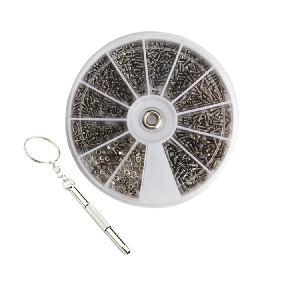 1000pcs Eyeglasses Repair Tool Screwdriver Set For Frameless Sunglasses Watch Home Fixing Replacement Screws Eyeglasses