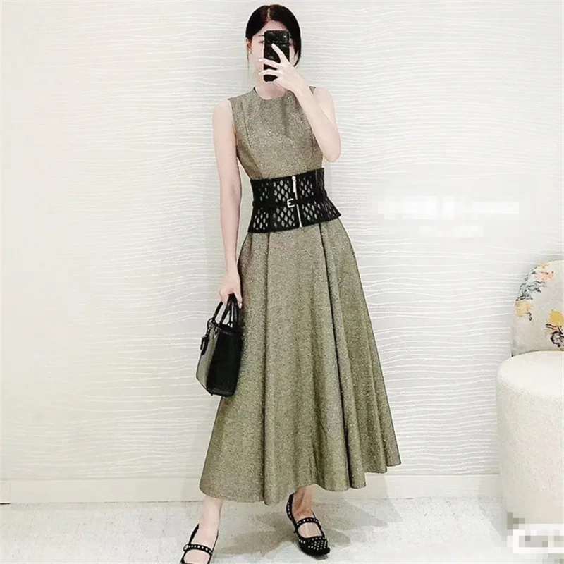 Women Belt Openwork Mesh Bodice-style Waist Seal Leather Women Fashion Three-dimensional Curved Shape Wide Belt Decoration Wais