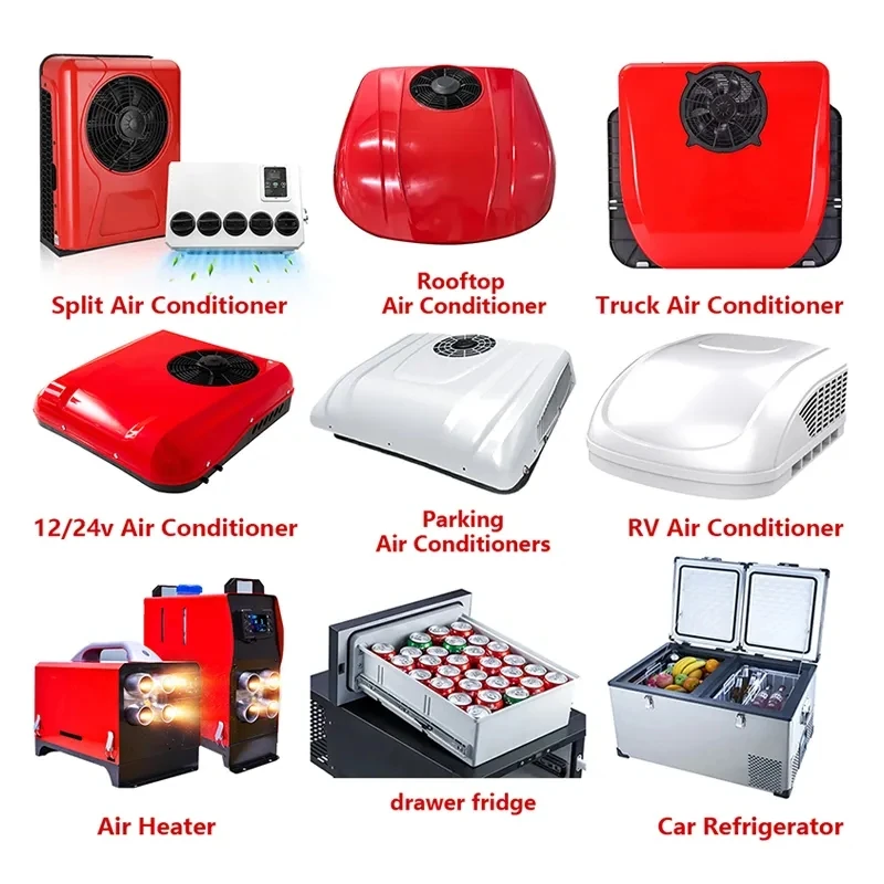 New Air Conditioning System Double Fans Rooftop Truck Parking Air Conditioner Universal Under Dash Kit air Conditioner for Car