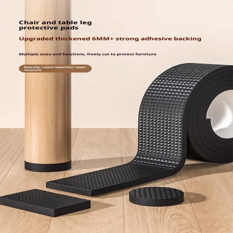 Hot Sale Self Adhesive Rubber Furniture Leg Pads Heavy Duty Non Slip Floor Protector For Chair Table Sofa