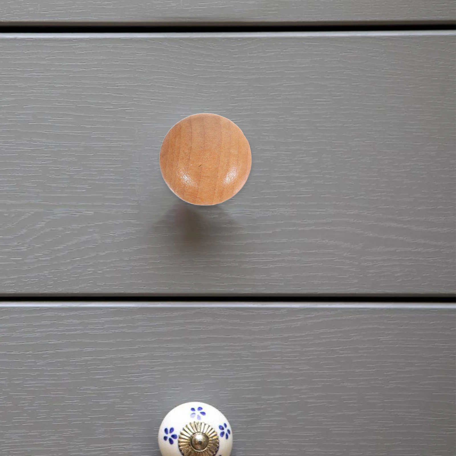 

10 Pcs Wooden Handle Ball Short Knob Vintage Accessories Cabinet Foot Pull Black Dresser Knobs Pulls Door