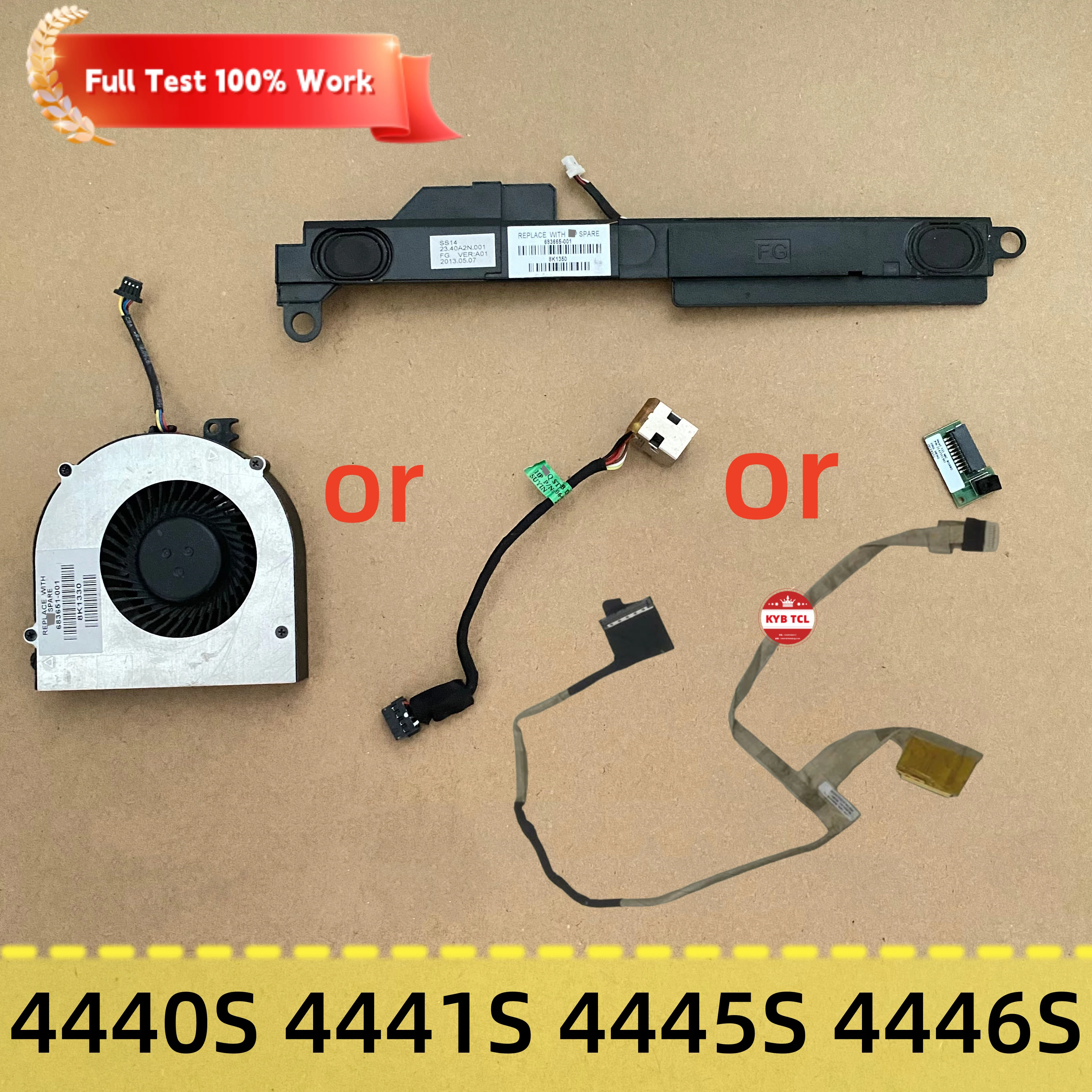 676706-YD1 676706-SD1 676706-TD1 676706-FD1 50.4SI04.001 683665-001 683651-001 Cable de pantalla LCD, conector de alimentación CC, altavoz, ventilador, placa de micrófono para HP ProBook 4440s 4441S 4445S 4446S