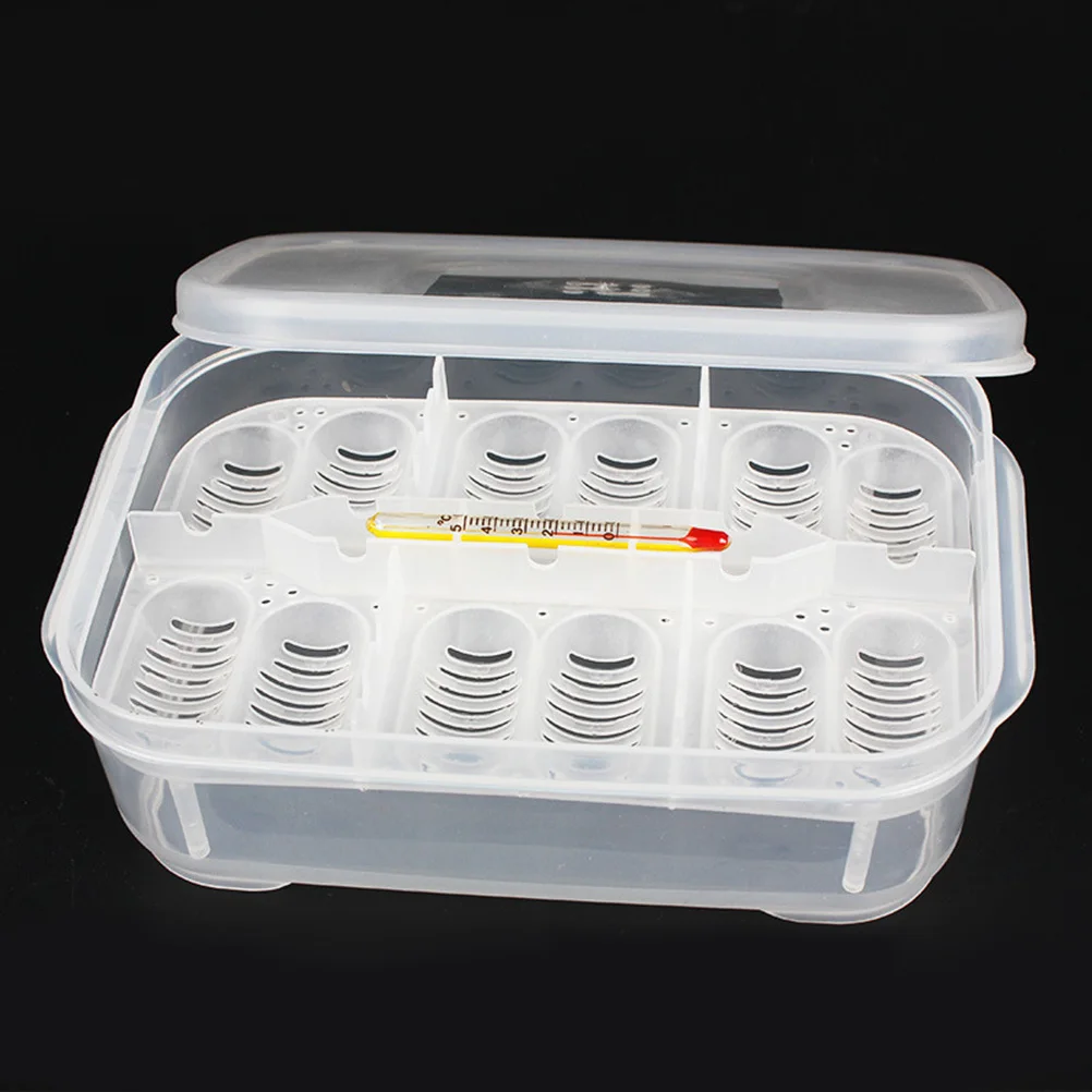 

Transparent Breeding Isolation Box Incubator Hatching Box for Snake Lizard Pets Thermometer Clear Acrylic Easy Clean Storage
