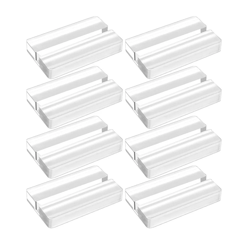 

8Pcs Acrylic Sign Holder Stand Clear Cards Support for Wedding Party Favors Table Decorations Office Display Cards Stand