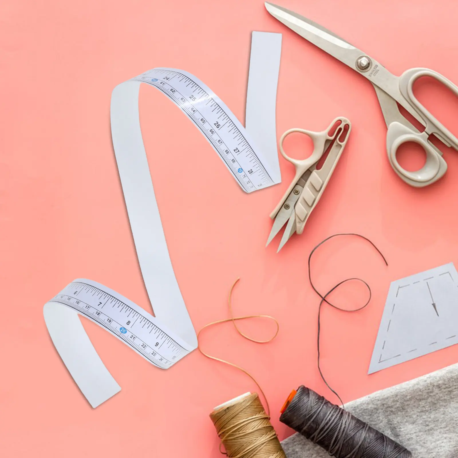 10Pcs Flexible Adhesive Measuring Tape Ruler for Sewing Machine Tables Scale Ruler Tape Peel Stick Workbench Drafting Table view 4