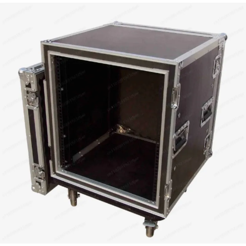 Professional 12U/16U Two Doors Shockproof Rack Case, Power Amplifier & Mixer Air Flight Cabinet, Portable Audio Equipment Case