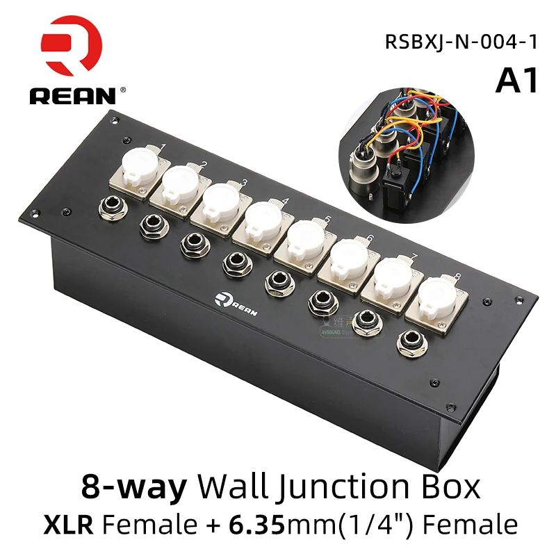 NEUTRIK's REAN Wall Audio Junction Box Stage Recording Studio 2 4