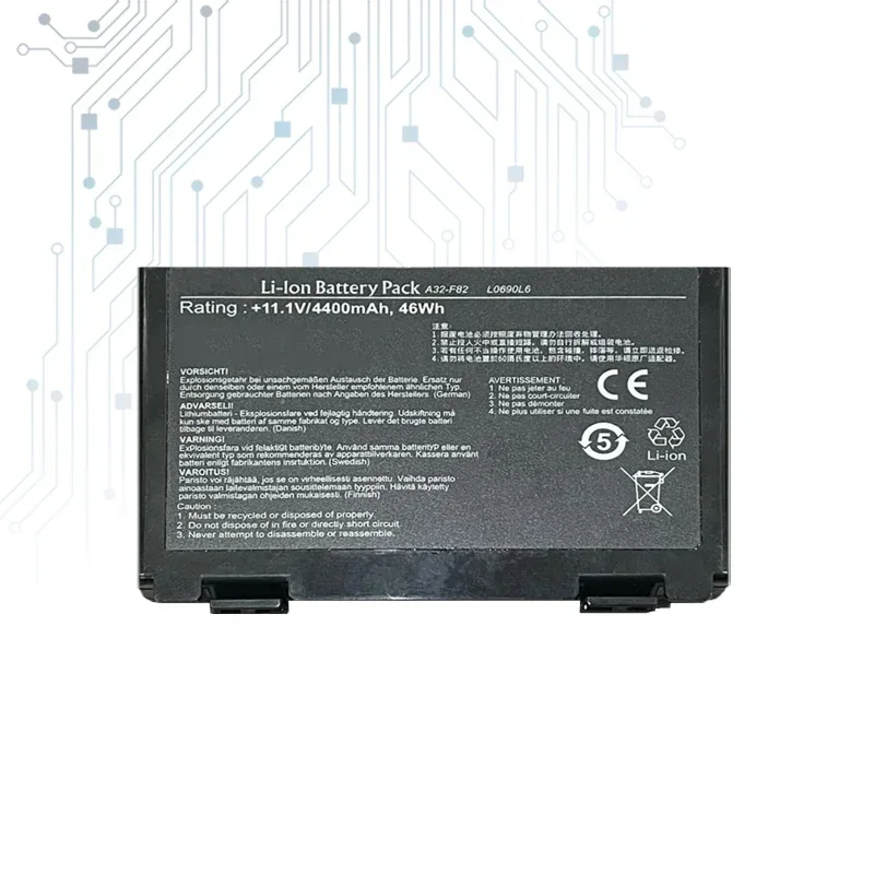 Bateria do portátil A32-F82 para Asus F52 F82 K40 K40lJ K40lN K401J-E1 S K40E K50 K50ij K51 K60 K61 K6C11 K70 K70AS K70AS-X2A K7010