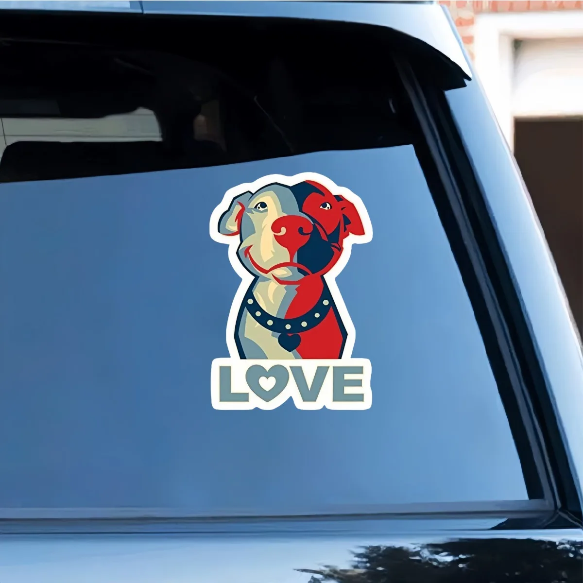 

2-Pack Pit Bull Love Vinyl Stickers - for cars, trucks, laptops, and walls