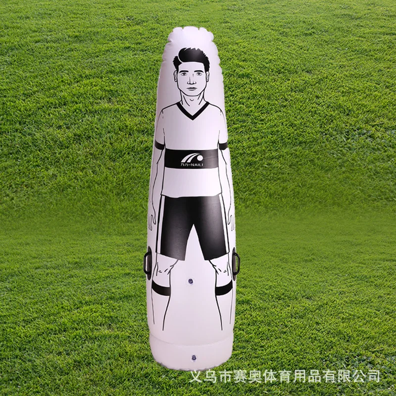 NaiLi Portable Inflatable Football Mannequin, Free Kick Training Dummy, Water/Sand Fillable Soccer Practice Equipment
