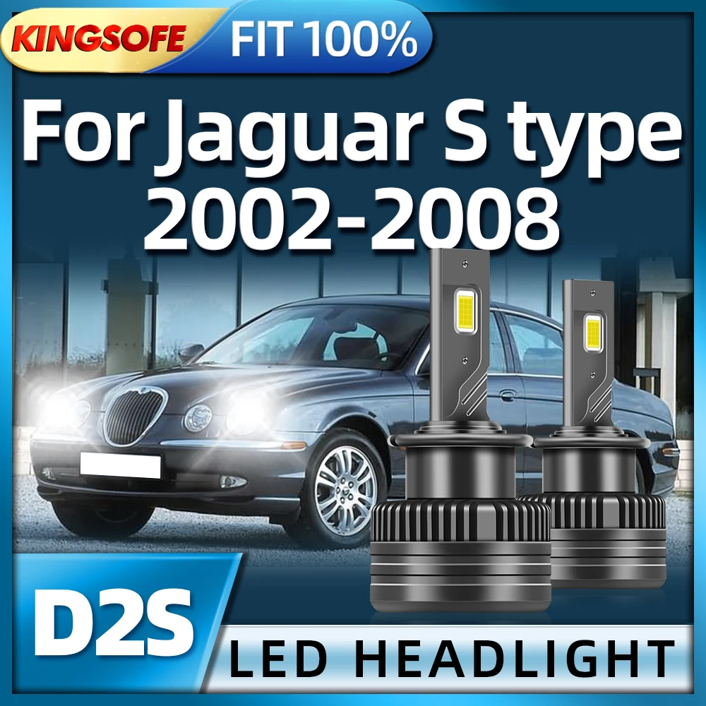 

KINGSOFE LED Headlight HID D2S Car Bulbs Turbo 30000LM CSP Chip 6000K White For Jaguar S type 2002 2003 2004 2005 2006 2007 2008