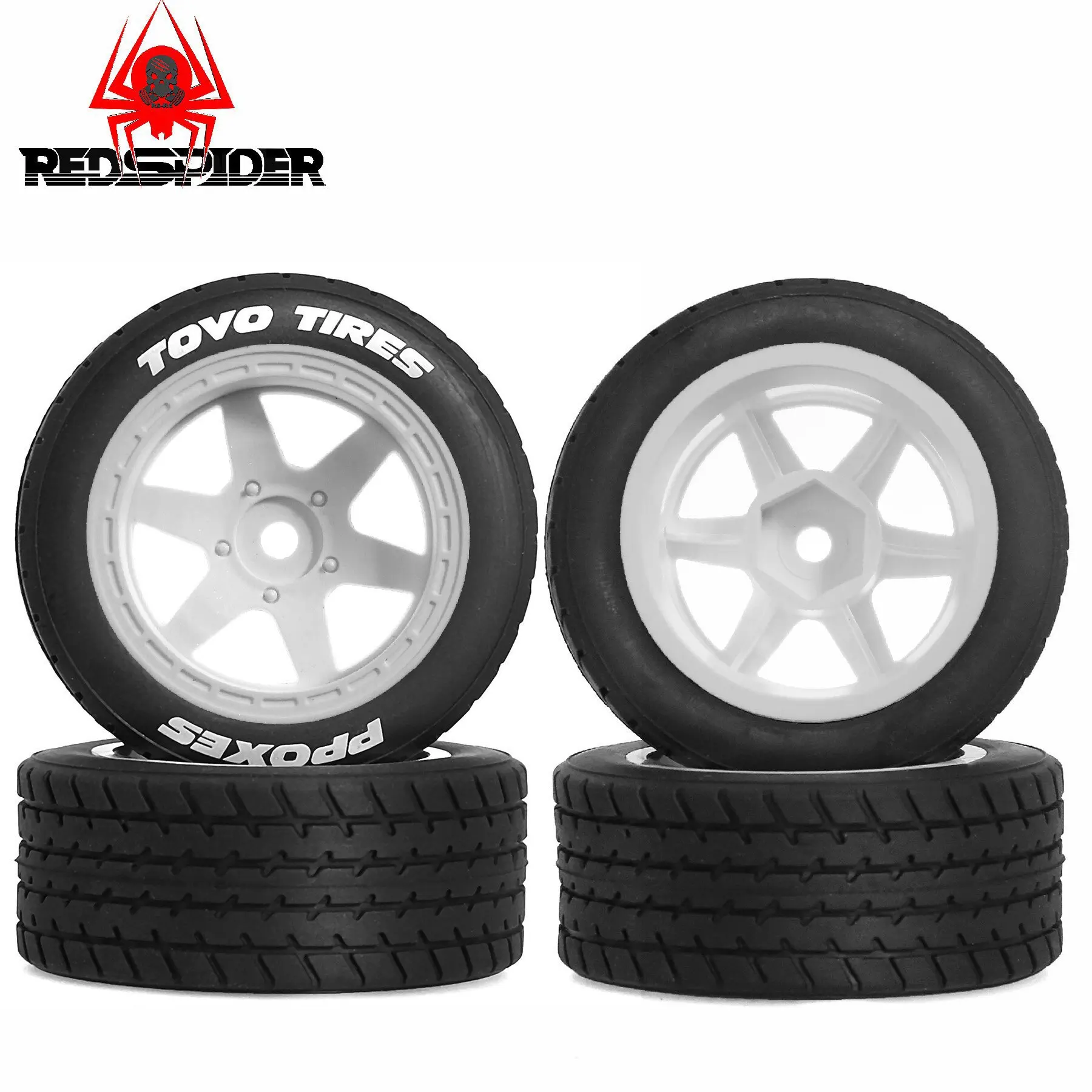 4 pz 60mm Ruota di Plastica Gomma Pneumatico Ruota Pneumatico Per RC Auto TAMIAY M03 M04 M05 MB01 MF01 XM01 SW01 T301