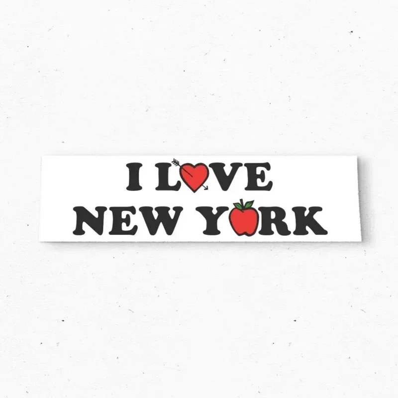 

I Love NEW YORK Bumper Sticker - Tourism USA Vintage Style - Vinyl Decal 80s 90s - Bumper Stickers - Car Stickers
