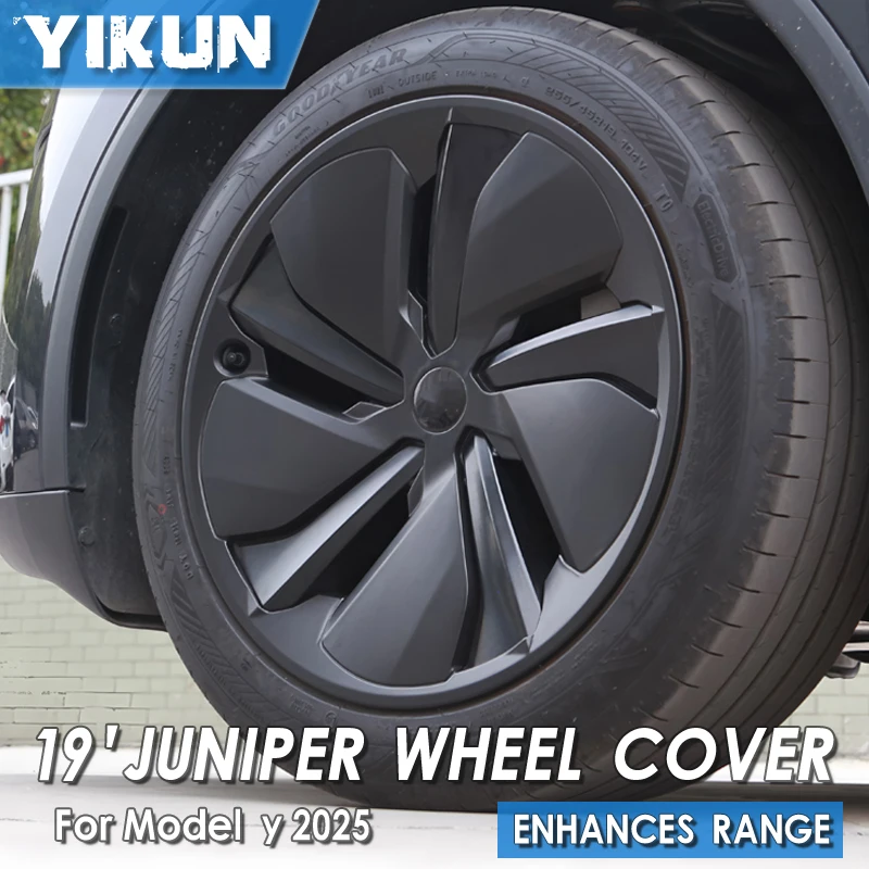 

4PCS Hub Cap 19 Inch for Tesla Model Y Juniper 2025 Performance Replacement 19" Crossflow Wheels Cover Full Rim Car Accessories