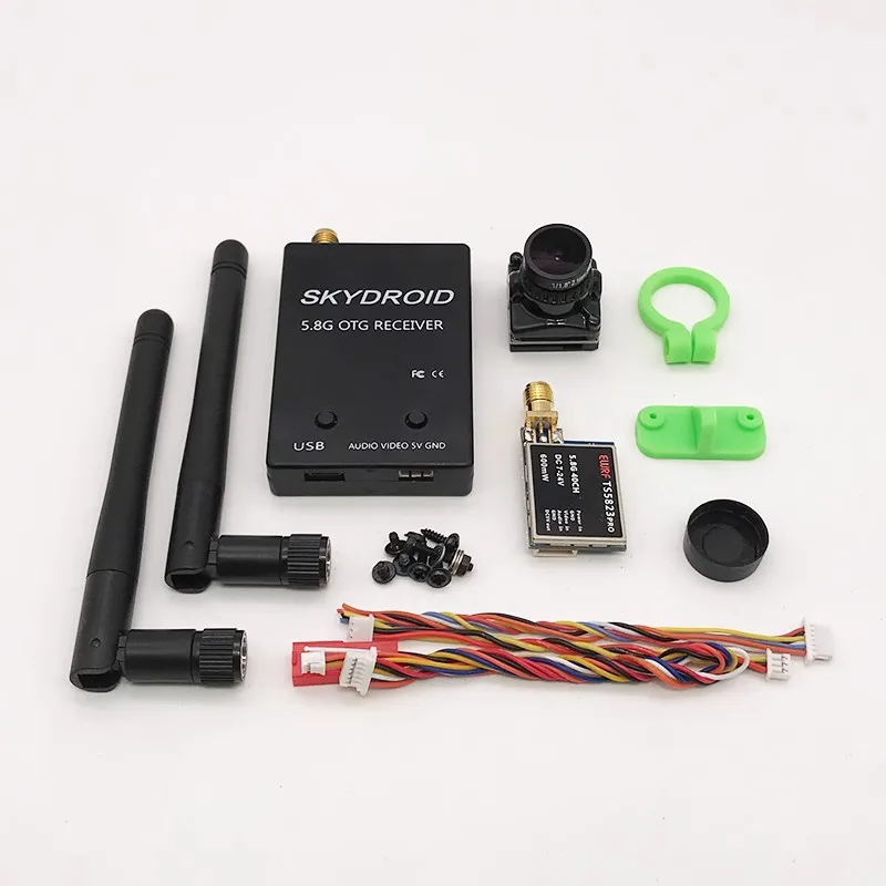 UVC OTG 5.8G 150CH FPV Receiver For Android Smartphone and Cmos 1/1.8 1800TVL Mini Camera 2.1mm Lens 600mW Video Transmitter