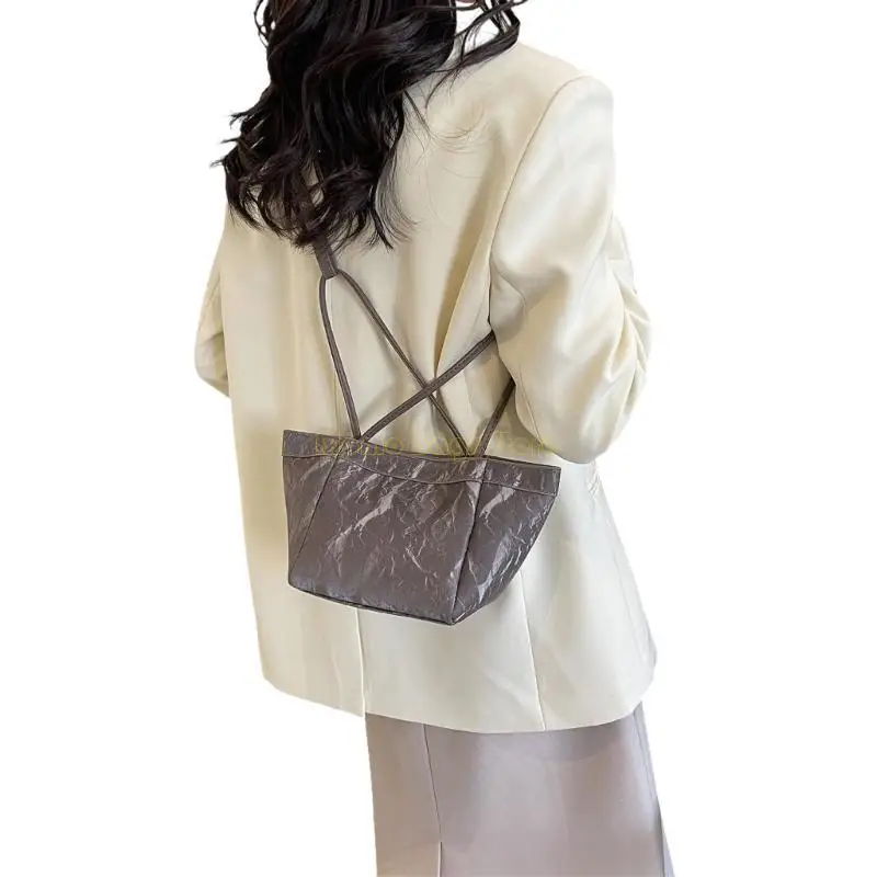 X90D حقيبة دلو تجميلية تحت الإبط من جلد البولي يوريثان مع حزام قابل للتعديل #2