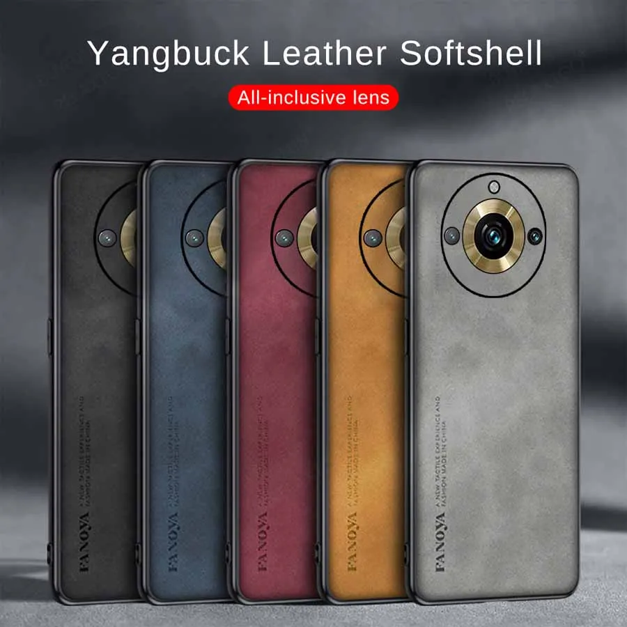 Luxury Sheepskin Leather Case For Realme 11 Pro+ Realme11 11 pro 11pro plus 5g Camera Shockproof Soft Bumper Phone Cover Coques