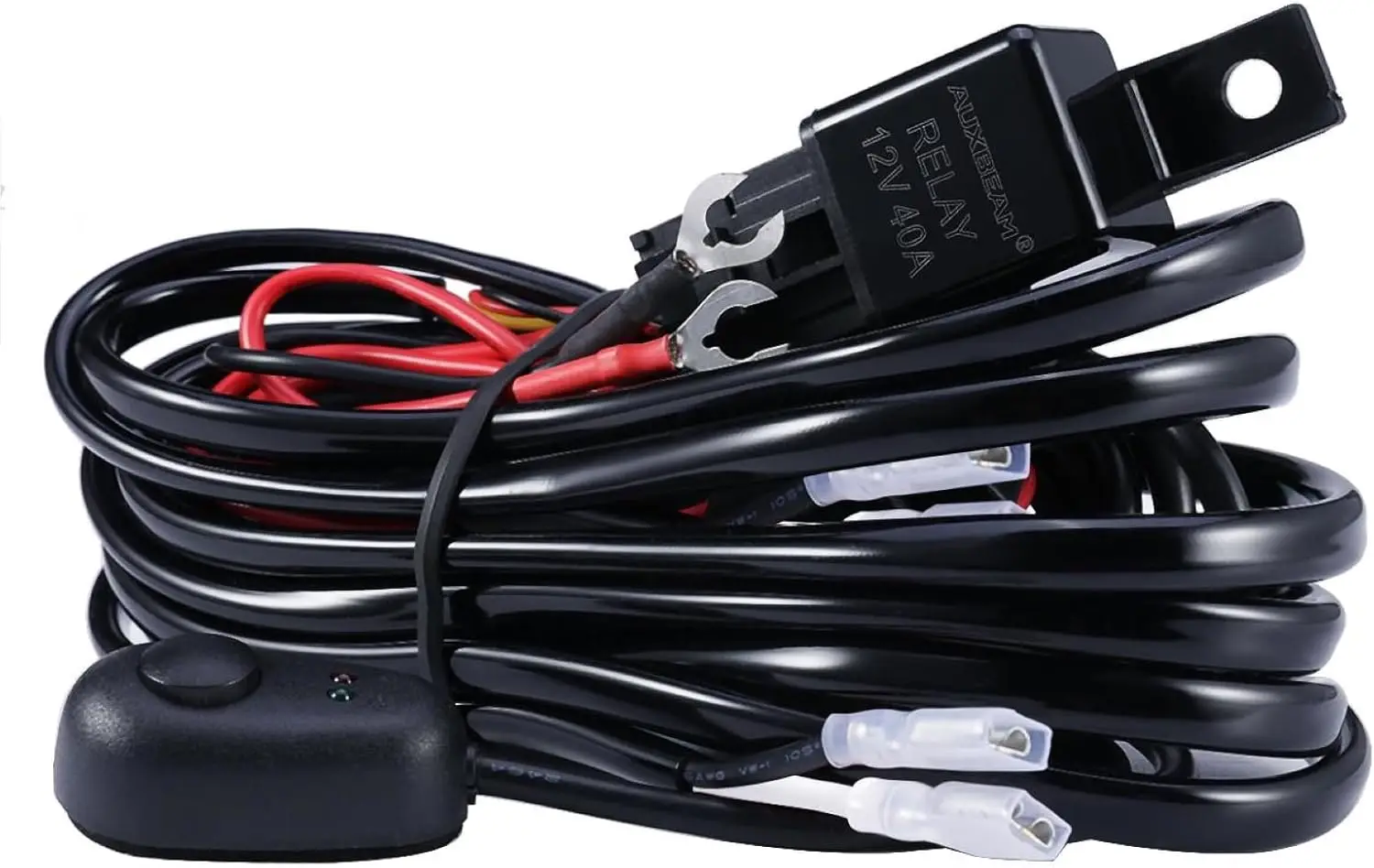 Led Light Bar Wiring Harness with 12V 40Amp Fuse Relay ON/Off Switch 2 Lead 2 Meter Universal