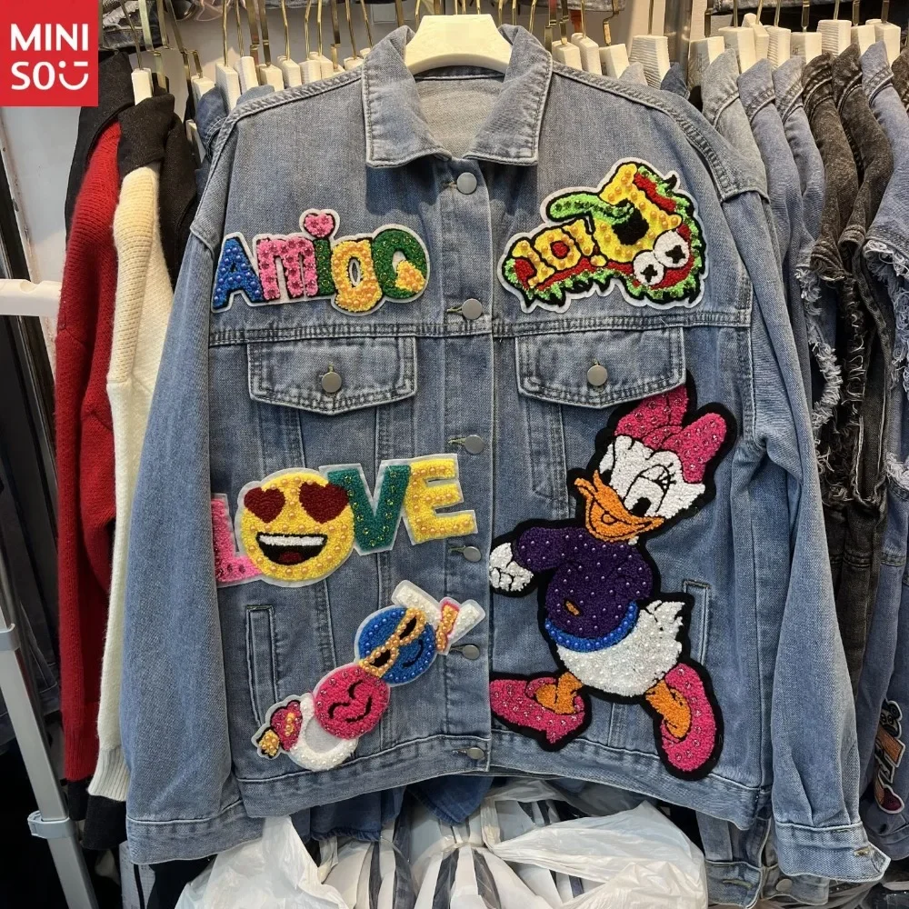 

Designer Denim Spliced Jacket Women's 2025 European Station Loose Personality Trendy Jacket Top