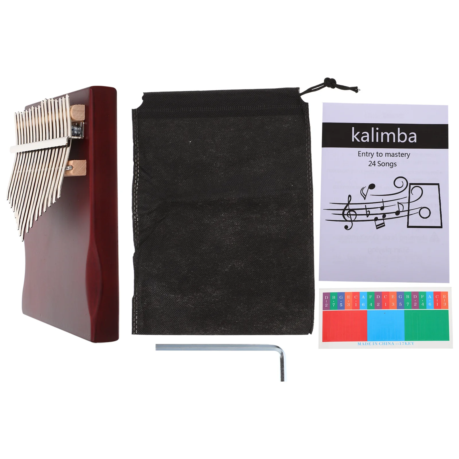 

1Set Wooden Kalimba 17-Tone Thumb Piano Portable Durable Finger Piano for Beginners Music Instrument Portable Kalimba