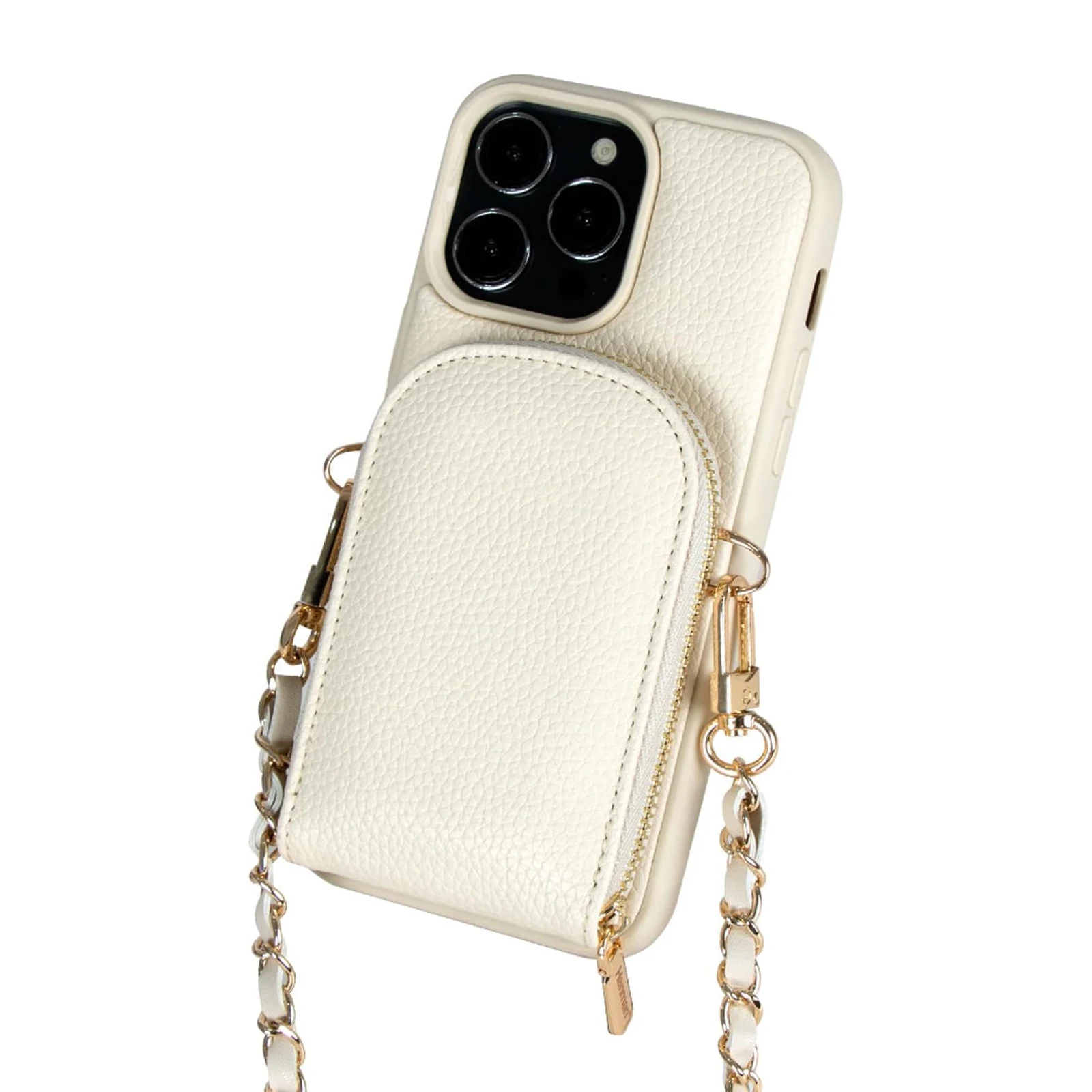 

Wallet Case for iPhone 16 Pro Max/16 Pro/16 Plus/16, Crossbody Phone Case with Zipper Card Holder Fashion Leather Cover