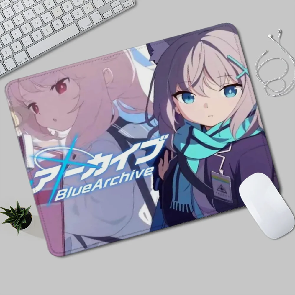 Blue Archive Small Mouse Pad for Computer Mouse Mousepad Gamer Desk Mat Office Desk Accessories Gaming Mats Offices Anime Mause