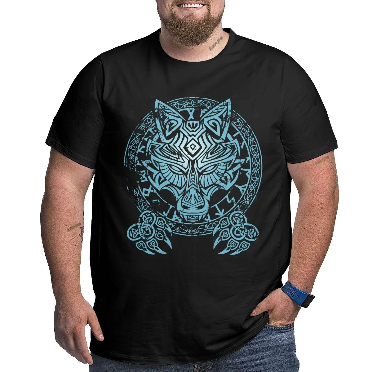 

Fashion Tee 5xl US Size 4xl Brand wolf Big size for Men T Shirt Black Oversized T-shirt Graphic Youth Cloth Streetwear 6XL ﻿