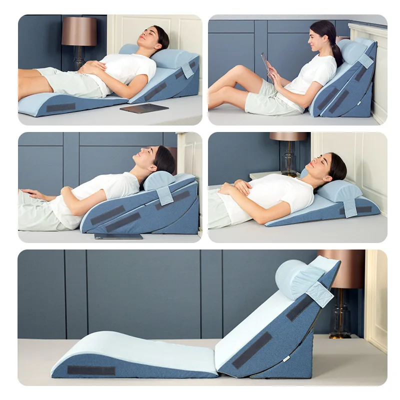 Bed cushion care for the elderly, triangle pillow, pregnant woman's waist protection, large pillow, bedside cushion, slope cush