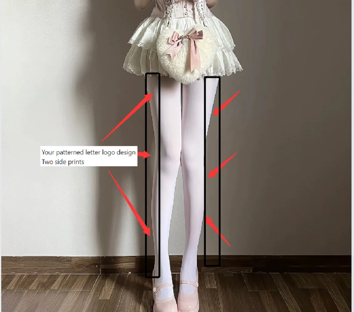 Personalized Custom Pantyhose For Women DIY Your Own Pattern Logo Printed Stretchy Full Length Tights Cosplay Party Custom Hosie