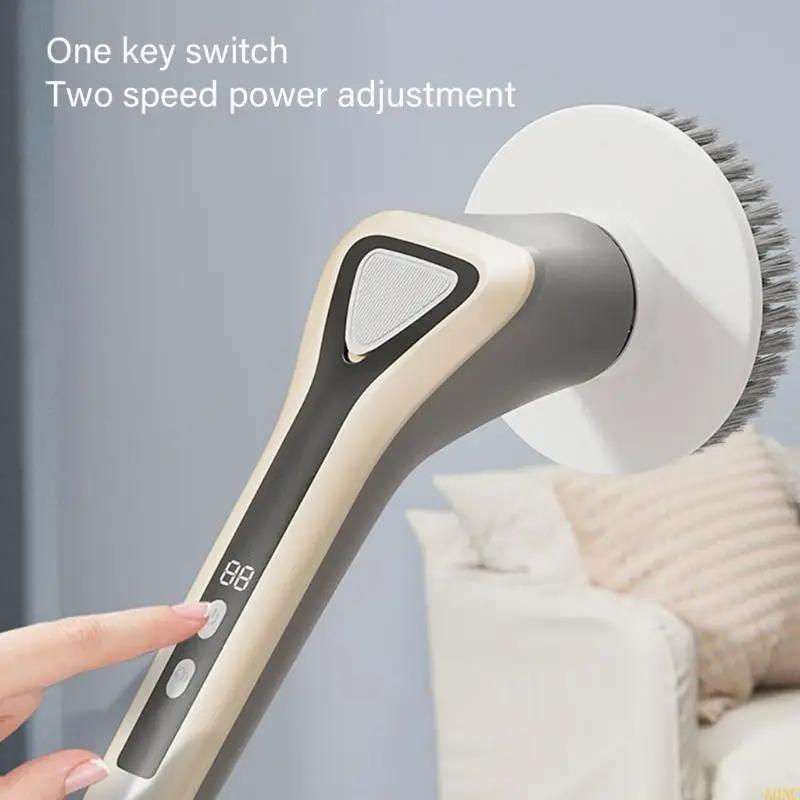 A0NC 전기 스핀 스크러버 전문 방수 방수 스크럽 2600mAh 배터리