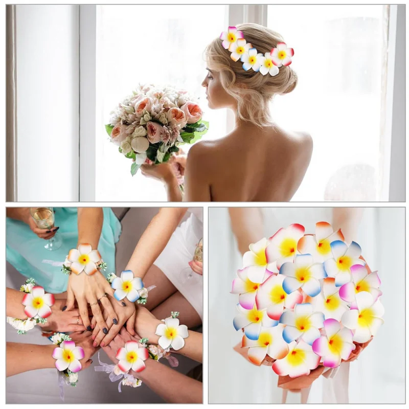 مجموعة من مشابك شعر الربيع بشريط شبكي على شكل فيونكة