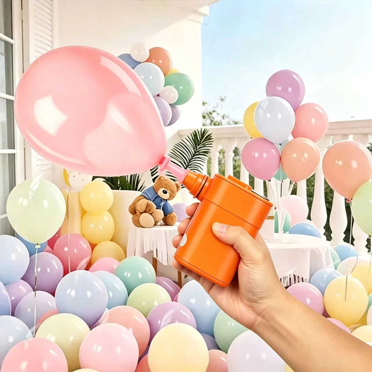 Balloon Pump Hand - Elektrikli Taşınabilir Balon Pompası, Bükümlü, Hayvan