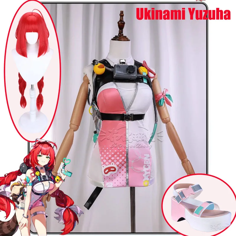 

Ukinami Yuzuha ZZZ Косплей Zenless Zone Zero Yuzuha Купальник Обувь Парик Наряды Рождество Хэллоуин Униформа для ролевых игр для женщин
