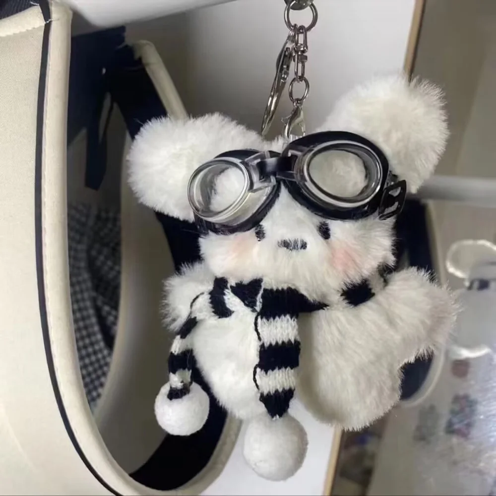 Cute Plush Doll Keychain Creative Little Milk Dog Stuffed Toys Backpack Pendant Pendant Doll  Birthday Gifts For Children