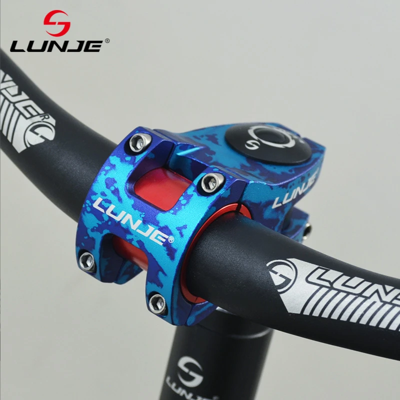 

LUNJE Bike Handlebar Stem Aluminum Alloy Bicycle Stem 31.8MM Cycling Bicycle Parts 6 Colors MTB Power Stem