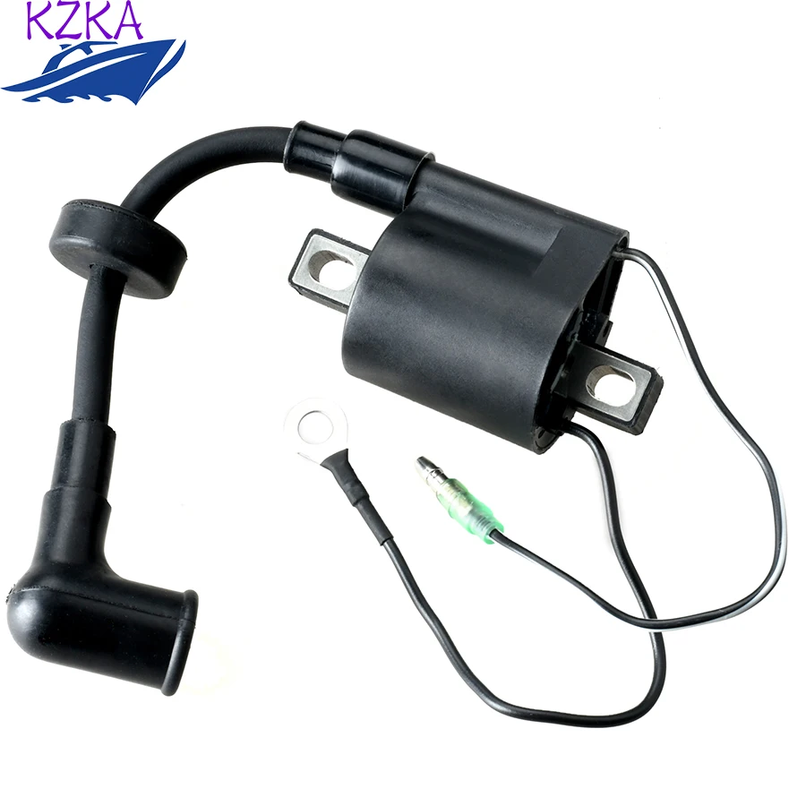 6E0-85570 Ignition Coil With Cap For Yamaha Outboard Motor 2T 4HP 5HP Parsun Powertec SEAPRO etc 5HP 6E0-85570-00;6E0-85570-10