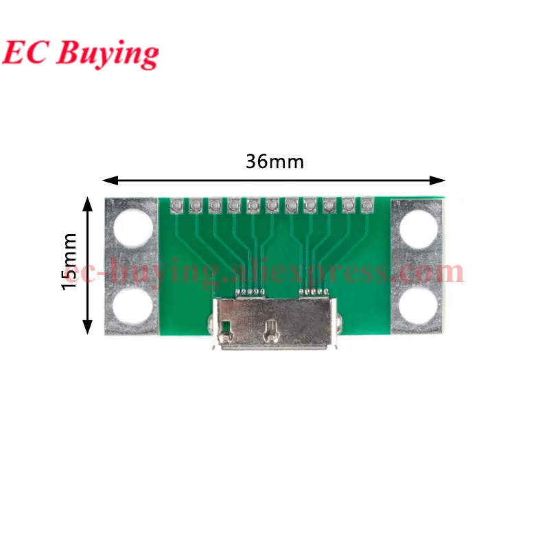 2-20Pcs Micro-B USB 3.0 Micro B Type-B Adapter Test Board USB3.0 11pin Female Socket Connector Board Convertor Plate PCB SOP10