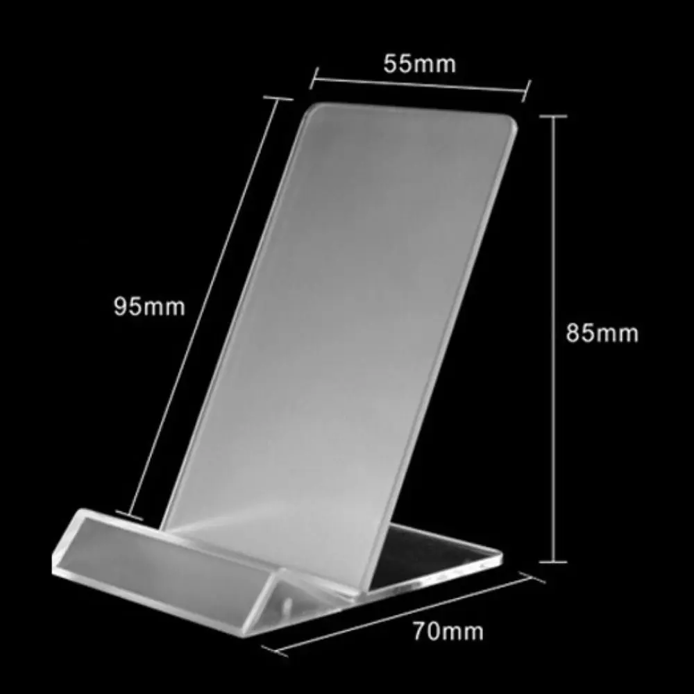 New Portable Acrylic Phone Holder Rack Stand Card Holders Display Stand Transparent Desk Organizers Cell Phone Holder