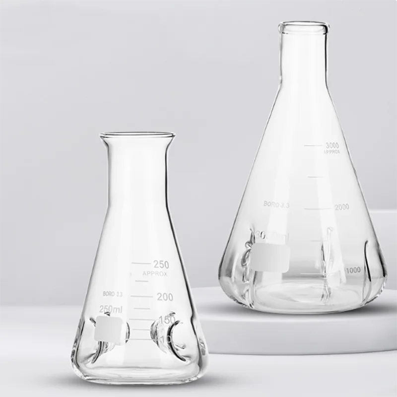 Blindrical flask with baffle plate shaking sterile bottle shake bottle three and four pricks blocking groove 250ml500ml1000ml