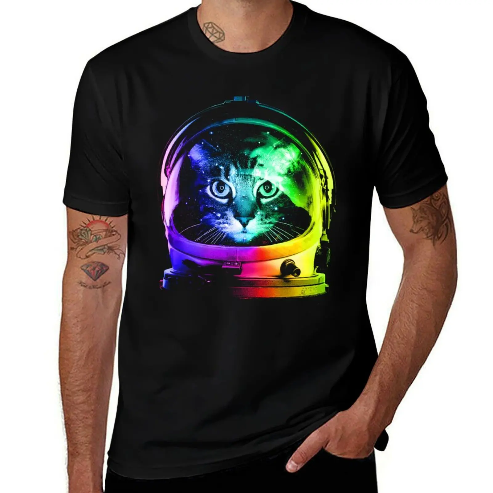 

Astronaut Cat T-Shirt essential t shirt hippie clothes tops shirts graphic men clothes